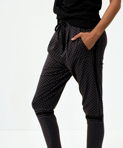 Harem Pants Keffiah Bio Baumwolle - grau | color:grau |yoga harem pants keffiah grau |yoga kleidung