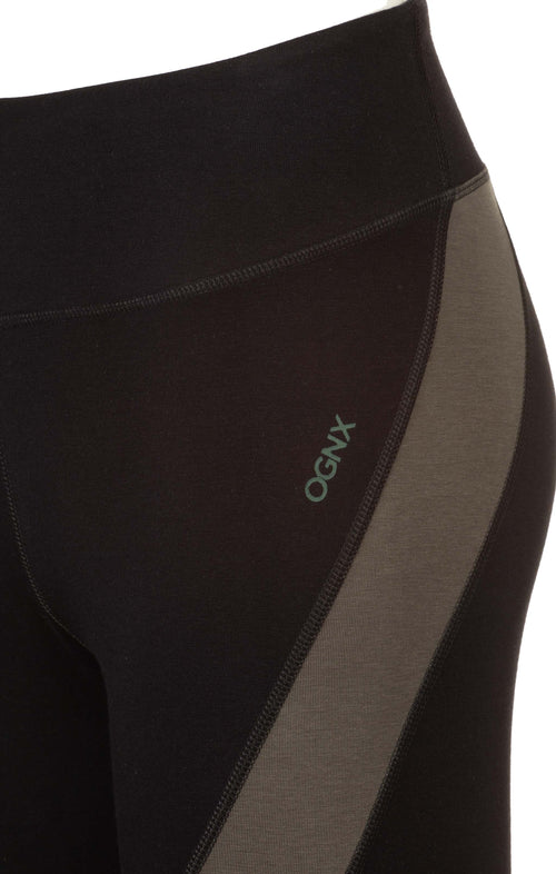 | color:grün |yoga leggings schwarz tencel baumwolle