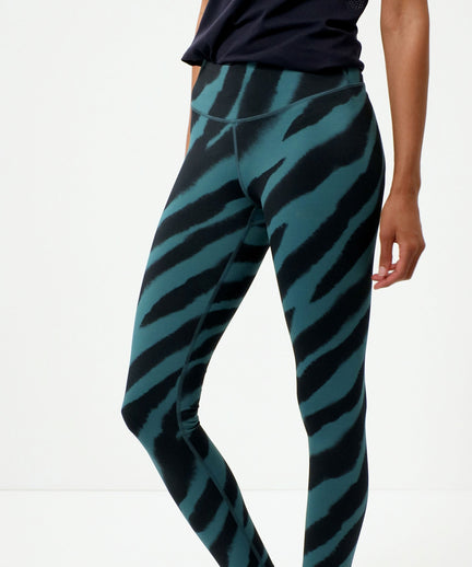 Leggings Flow Polyamide ♻️ - green | color:grün |yoga sport leggings zebra grün