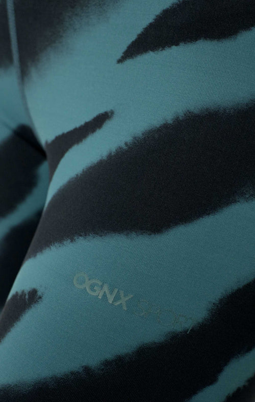 | color:grün |yoga sport leggings zebra grün