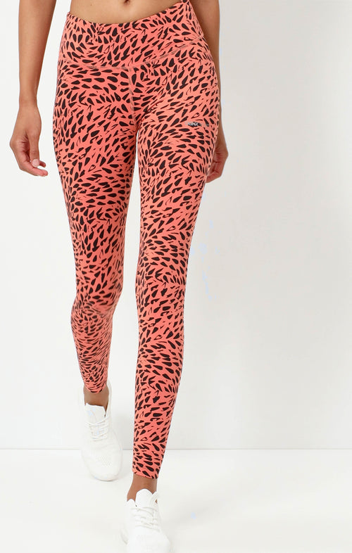| color:orange |sport leggings yoga polyester orange gemustert