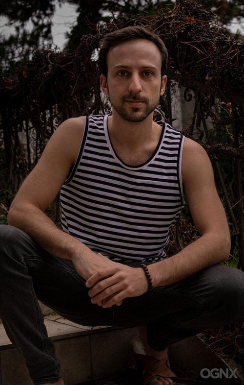 | color:weiss |yoga tank gestreift männer