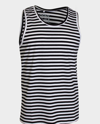 Tank Perfect Basic Bio Baumwolle - weiss | color:weiss |yoga tank gestreift männer