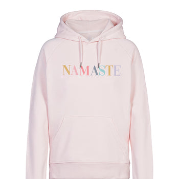 Yoga Hoodie Namaste organic cotton - pink | color:rosa |yoga kapuzenpullover Namaste rosa