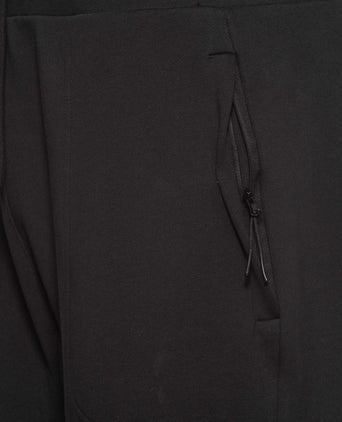 Jog Pants Deluxe Bio Baumwolle - schwarz | color:schwarz |yoga hose schwarz tasche reißverschluss