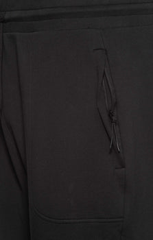 Jog Pants Deluxe Bio Baumwolle - schwarz | color:schwarz |yoga hose schwarz tasche reißverschluss