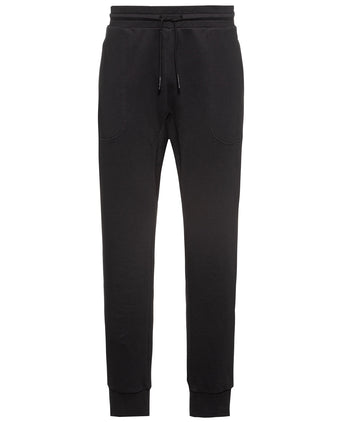 Jog Pants Deluxe Bio Baumwolle - schwarz | color:schwarz |yoga hose schwarz tasche reißverschluss