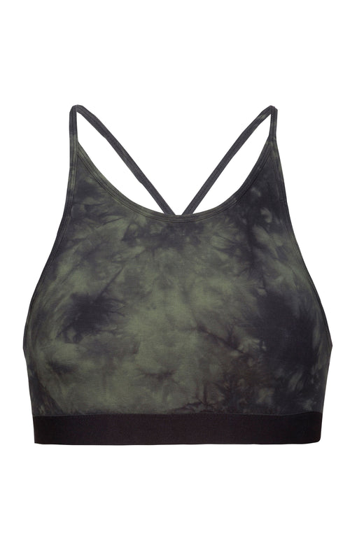 | color:grün |yoga soft bh batik grün leichter support