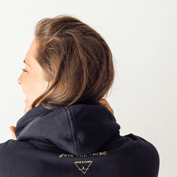 Boxy Hoodie ReConnect by Sinah Diepold - Kale & Cake - schwarz | color:schwarz |yoga hoodie sinah diepold kale&cake |hoodie mond sonne