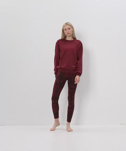 Leggings Butterfly organic cotton - red | color:rot |yoga leggings rot bio baumwolle |yoga leggings blickdicht