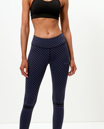 Leggings Keffiah Polyamid ♻️ - blau | color:blau |yoga leggings blau keffiah
