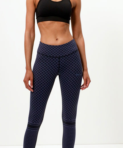 Leggings Keffiah Polyamid ♻️ - blau | color:blau |yoga leggings blau keffiah