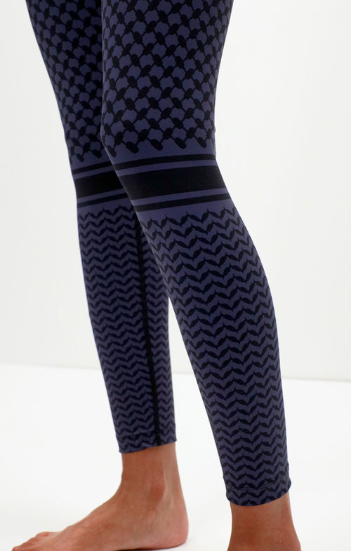 | color:blau |yoga leggings blau keffiah