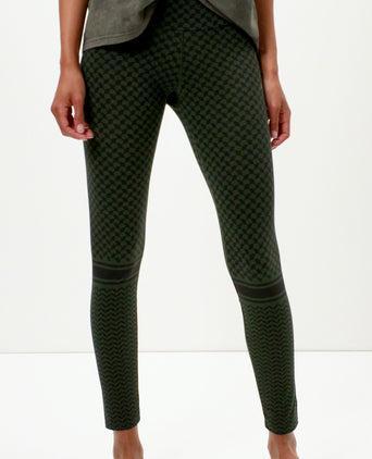 Leggings Keffiah organic cotton - green | color:grün |yoga leggings grün baumwolle keffiah