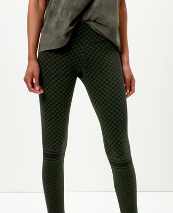 Leggings Keffiah Bio Baumwolle - grün | color:grün |yoga leggings grün baumwolle keffiah