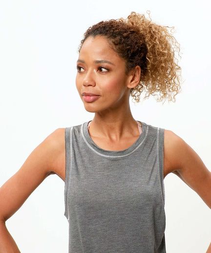 Basic Athletic Tank Rainbow Tencel™ - dunkelgrau melange | color:dunkel grau |yoga Tank tencel dunkel grau |yogakleidung