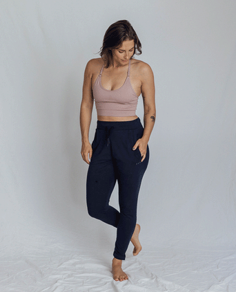 Harem Pants Bio Baumwolle - blau | color:blau |yoga hose harem pants blau |yoga kleidung
