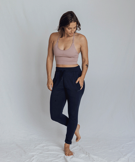 Harem Pants Bio Baumwolle - blau | color:blau |yoga hose harem pants blau |yoga kleidung
