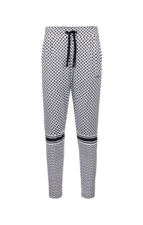 | color:weiss |yoga hose weiss |yoga harem pants weiss keffiah muster |yoga kleidung