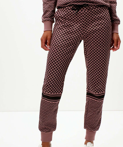 Jog Pants Keffiah (Slim Fit) - rosa | color:rosa |yoga hose rosa keffiah |yogakleidung