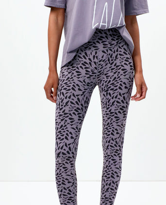 Leggings Leaf Polyamid ♻️ - lila | color:lila |yoga leggings nachhaltig lila