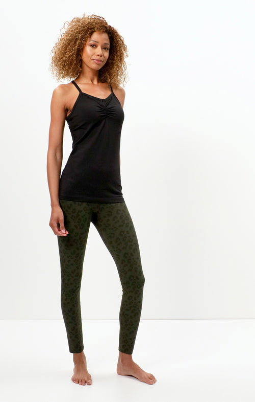 | color:grün |Yoga leggings leo baumwolle grün