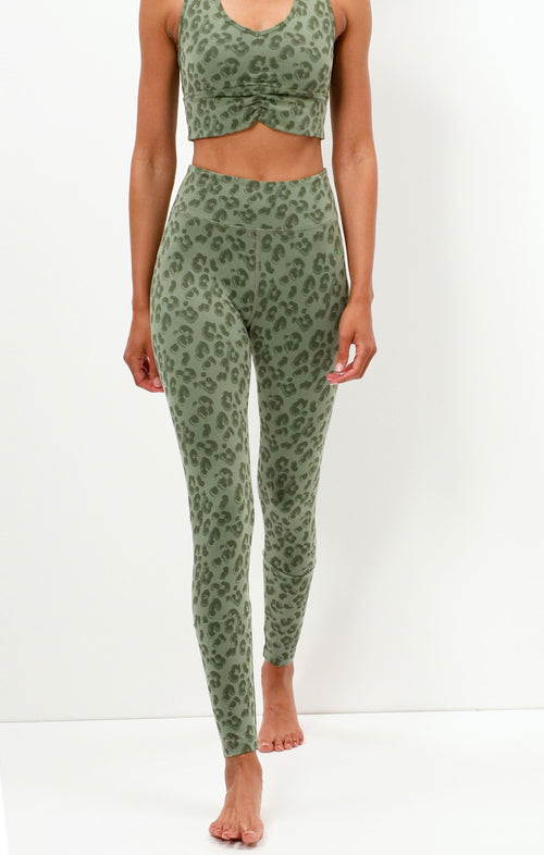 | color:green |leggings leo cotton tencel green