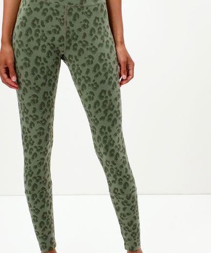 Summer leggings Leo Tencel™ organic cotton - green | color:green |leggings leo cotton tencel green