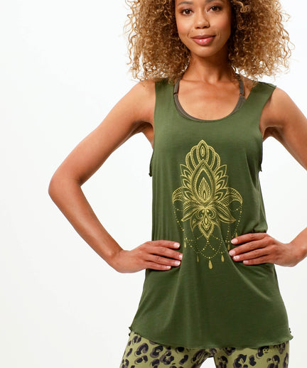 | color:grün |yoga tank lotus tencel |yoga kleidung