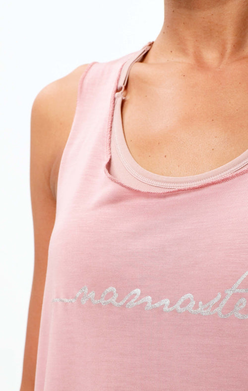 | color:rosa |yoga tank tencel namaste rosa | yogakleidung