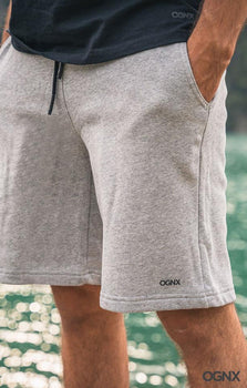 Perfect shorts organic cotton - gray | color:grau |yoga shorts männer grau bio baumwolle