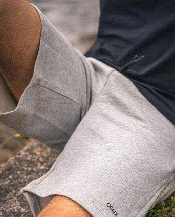 Perfect shorts organic cotton - gray | color:grau |yoga shorts männer grau bio baumwolle