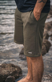 Perfect shorts organic cotton - green | color:grün |yoga shorts männer grün bio baumwolle