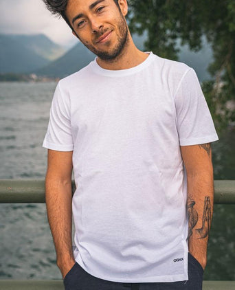 T-Shirt Perfect Basic Bio Baumwolle - weiss | color:weiss |yoga t-shirt männer weiss