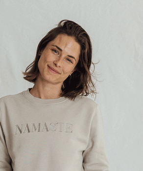 | color:weiß |yoga sweater namaste weiß |bio baumwolle