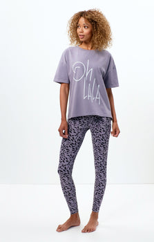 Soft Boxy T-Shirt Ohlala organic cotton - purple | color:lila |t-shirt ohlala lila bio baumwolle