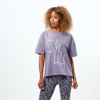 Soft Boxy T-Shirt Ohlala organic cotton - purple | color:lila |t-shirt ohlala lila bio baumwolle