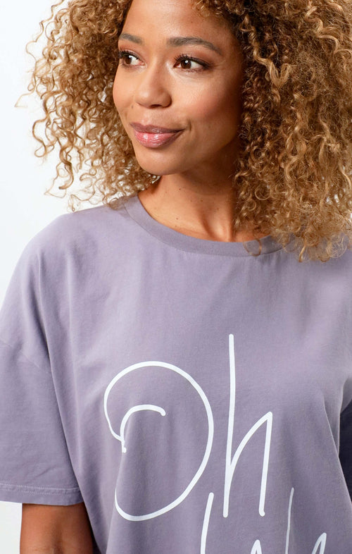 | color:lila |t-shirt ohlala lila bio baumwolle