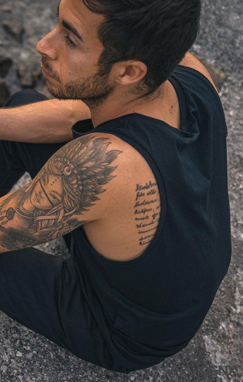 | color:schwarz |yoga tank männer schwarz