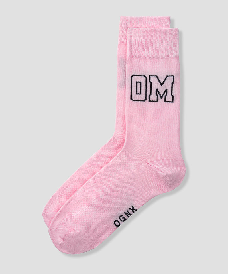 Yoga Socken OM Bio Baumwolle - rosa