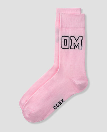 Yoga Socken OM Bio Baumwolle - rosa | color:rosa |yoga socken OM druck rosa
