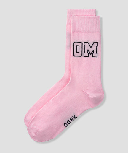 Yoga Socken OM Bio Baumwolle - rosa | color:rosa |yoga socken OM druck rosa