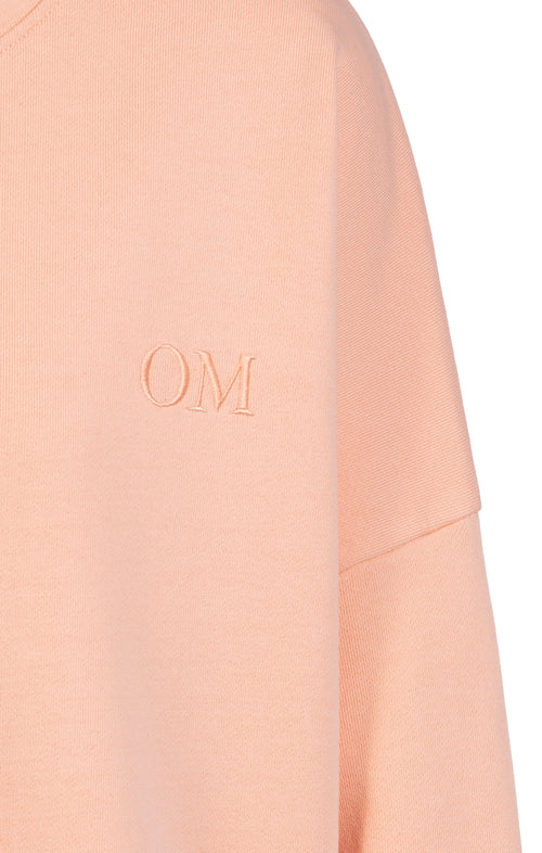 | color:rosa | yoga Loose Sweater OM Bio Baumwolle Pia | bio baumwolle | sweatshirt om stick | yoga damen pullover nachhaltig