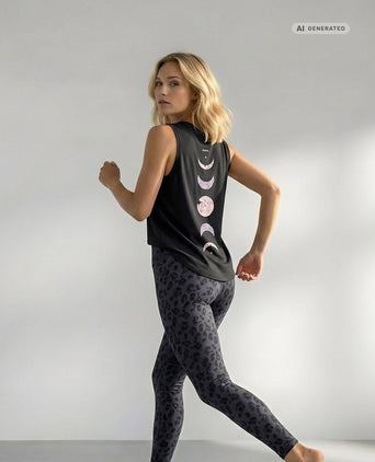 Yoga Athletic Tank 2.0 Moon Bio Baumwolle Tencel™ Tara - schwarz – AI GENERATED / KI-GENERIERT