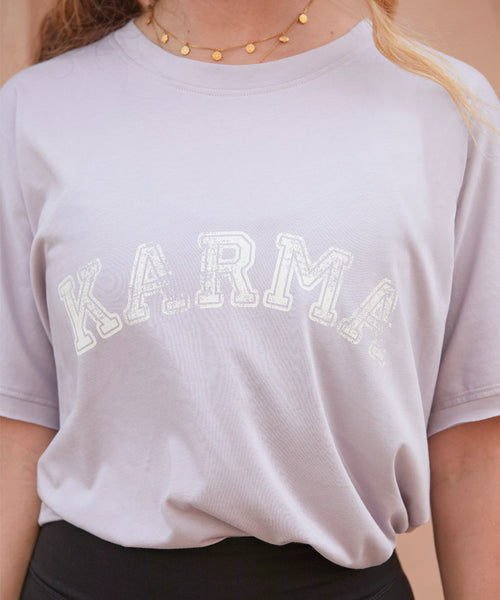 Ognx Yoga Boxy T-Shirt Karma Bio Baumwolle Tencel™ Sora - lila