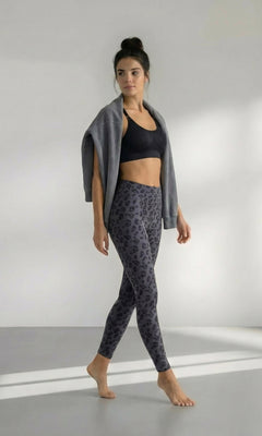 Yoga Soft Leggings Leo Bio Baumwolle Luna - grau