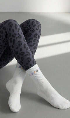 Yoga Sportsocken Namaste 2.0 Bio Baumwolle Ava - weiß