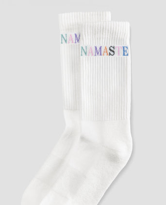 Yoga Sportsocken Namaste 2.0 Bio Baumwolle Ava - weiß – AI GENERATED / KI-GENERIERT