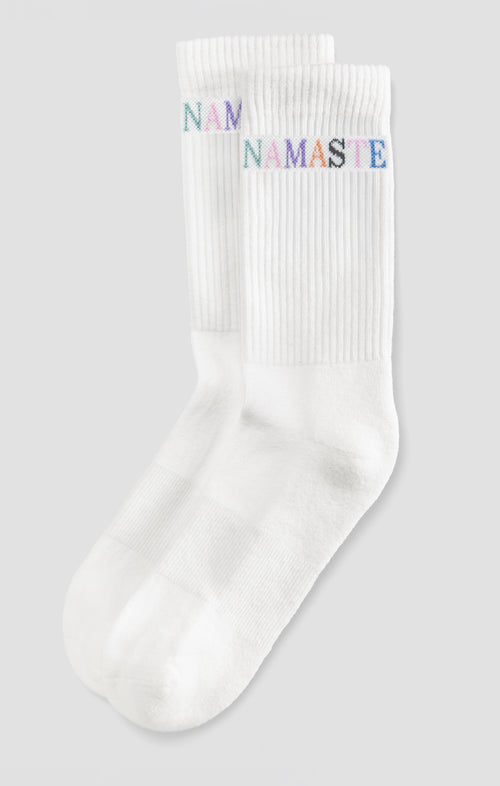 | color:weiss | yoga damen yoga socken namaste ava | bio baumwolle recycelt polyester | yoga sportsocken namaste | yoga damen yoga sportsocken nachhaltig