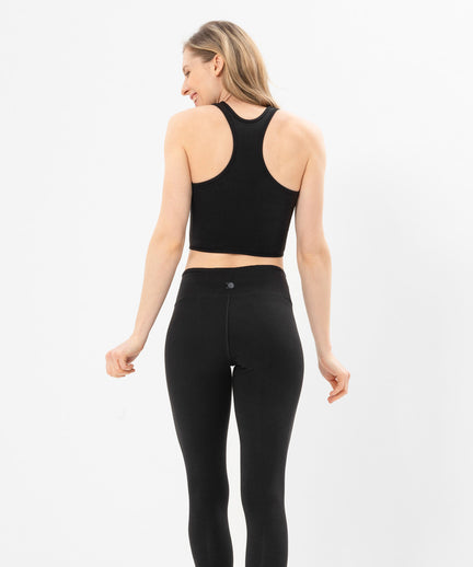 | color:schwarz | yoga damen basic leggings luna | tencel bio baumwolle | leggings basic | yoga damen leggings nachhaltig